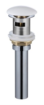 GID Донный клапан с переливом Wh100-1 71102K белый 7x7x10 GID-71102k - фото 104668