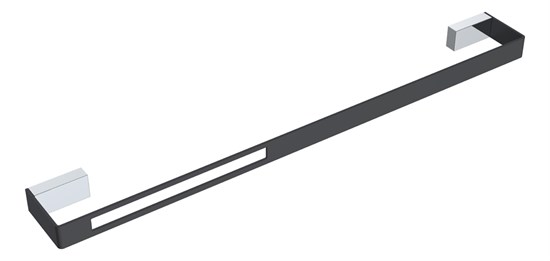 BOHEME Полотенцедержатель длинный черный/хром серия Q - фото 110850