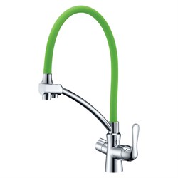 LEMARK Comfort Смеситель для кухонной мойки, с гибким изливом LM3070C-Green - фото 11163