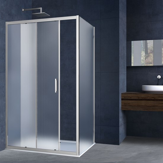 VINCEA Душевой уголок Alpha VSR-3AL8015MT, 1500*800, хром, стекло текстурное VINCEA VSR-3AL8015MT - фото 119024