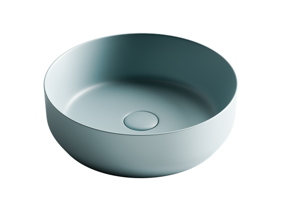 CERAMICA NOVA Умывальник чаша накладная круглая (цвет Зеленый Матовый) Element 390*390*120мм - фото 140577