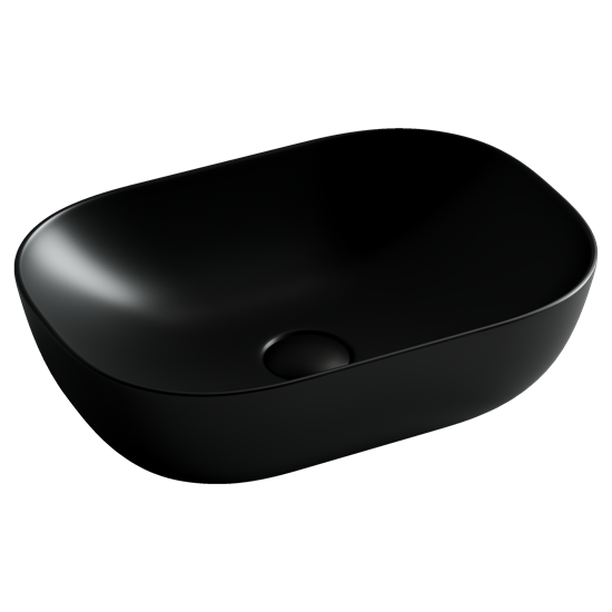 CERAMICA NOVA Умывальник чаша накладная прямоугольная (цвет Чёрный Матовый) Element 455*325*135мм - фото 140924