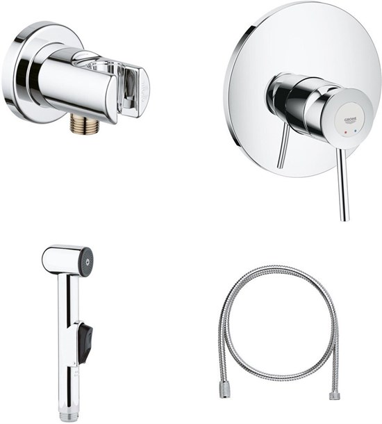 GROHE Набор для гигиенического душа BauClassic 124434 - фото 145459