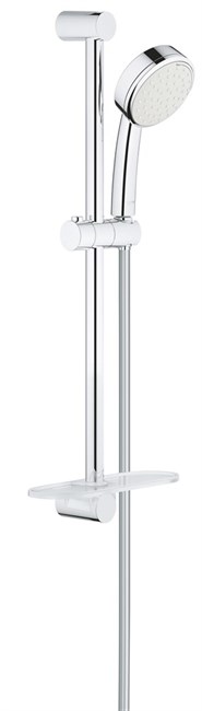 GROHE 27928002 Tempesta New Cosmopolitan 100 Душевой гарнитур II, душевая штанга 600 мм, шланг 1750 мм, полочка, хром - фото 145583