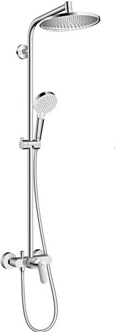 HANSGROHE Душевая система Hansgrohe Crometta S 240 1jet Showerpipe Ecosmart 27269000 - фото 148149