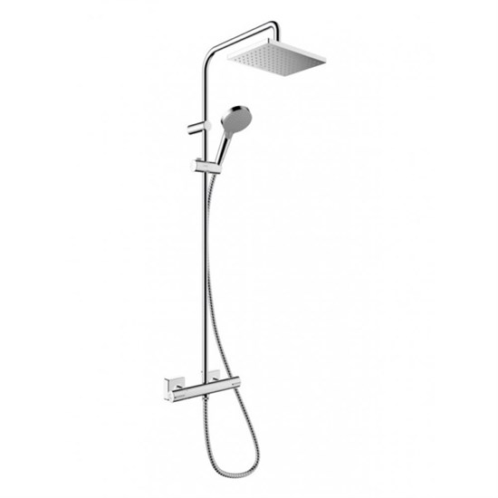 HANSGROHE Душевая система Showerpipe 230 1jet с термостатом Hansgrohe Vernis Shape 26286000 хром - фото 148233