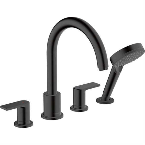 HANSGROHE Смеситель на край ванны Hansgrohe Vernis Shape 71459670 черный - фото 150492