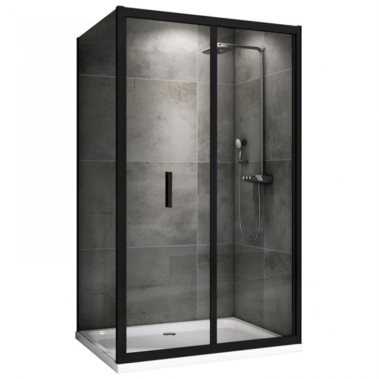 ABBER Душевой уголок  Sonnenstrand AG07090B-S75B, размер 90x75 см, двери складные, стекло 6 мм AG07090B-S75B - фото 153161