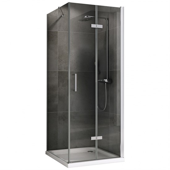 ABBER Душевой уголок  Zart AG08080P-S71, размер 80x70 см, двери складные, стекло 6 мм AG08080P-S71 - фото 153509
