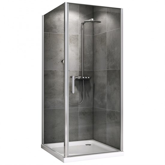 ABBER Душевой уголок  Sonnenstrand AG04090-S100, размер 90x100 см, двери распашные, стекло 6 мм AG04090-S100 - фото 154280