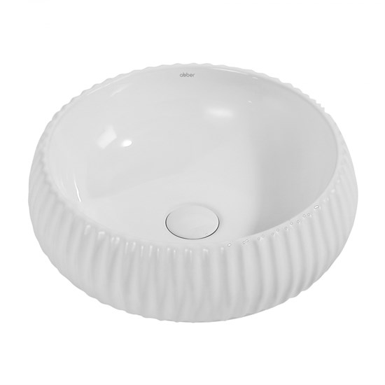 ABBER Раковина накладная  Bequem AC2115 белая, диаметр 40 см - фото 171408