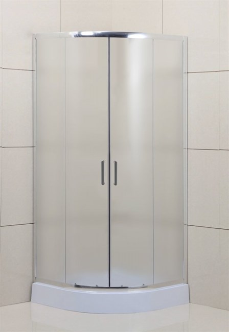 BELBAGNO Uno-195 Душевой уголок полукруглый, размер 80х80 см, двери раздвижные, стекло 5 мм - фото 183324