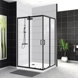 BELBAGNO Uno-195 Душевой уголок прямоугольный, размер 120х100 см, двери раздвижные, стекло 5 мм - фото 183342