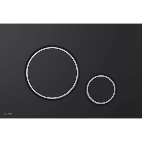 ALCA PLAST Кнопка управления для скрытых систем инсталляции, черный матовый / xром - фото 191545