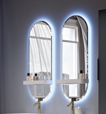 CEZARES Зеркало со встроенной LED подсветкой, 45x110x3 - фото 192705