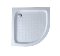 CEZARES Акриловый поддон TRAY-A-R-100-550-15-W0 полукруглый, размер 100х100 см, высота 15 см, цвет белый TRAY-A-R-100-550-15-W0 - фото 192998