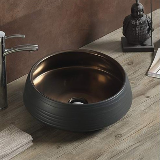 COMFORTY Раковина-чаша круглая диаметр 40 см, цвет черный COMFORTY 4139777