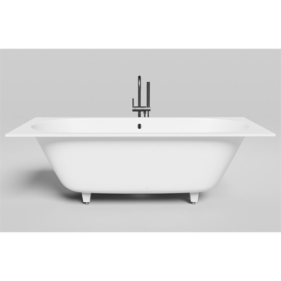 SALINI Ornella Встраиваемая ванна с прямоугольной чашей, регулируемые ножки, донный клапан "Up&Down" белый, сифон, интегрированный слив-перелив размер 180х80 см, белый - фото 202557