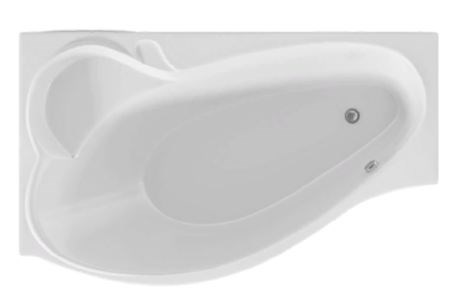 1MARKA Gracia Ванна асимметричная пристенная размер 170х100 см, цвет белый - фото 205057