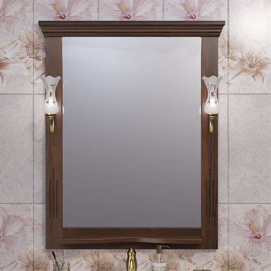 OPADIRIS Риспекто Зеркало с подсветкой 80 см, цвет орех антикварный - фото 209726