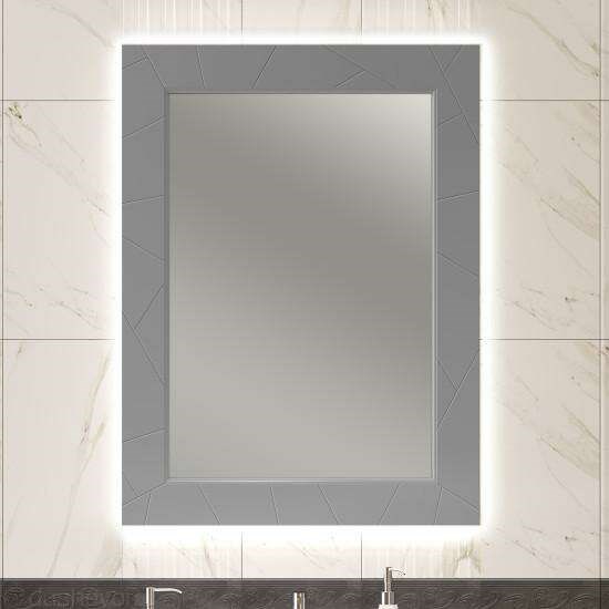 OPADIRIS Луиджи Зеркало с подсветкой 70 см, цвет серый матовый - фото 209909