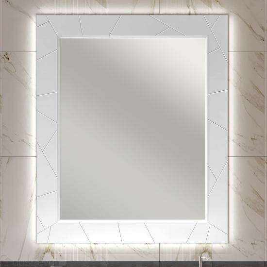 OPADIRIS Луиджи Зеркало с подсветкой 90 см, цвет белый матовый - фото 209920