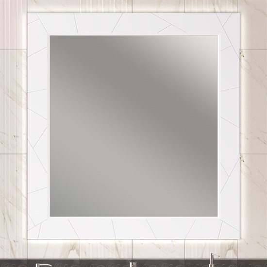 OPADIRIS Луиджи Зеркало с подсветкой 100 см, цвет белый матовый - фото 209928