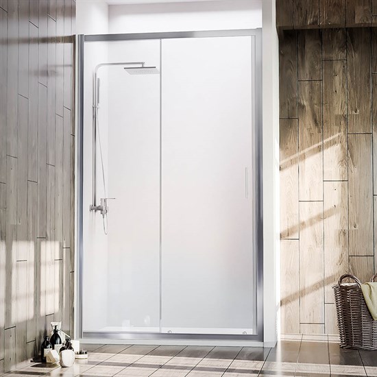 VECONI Vianno Душевая дверь раздвижная профиль - хром / стекло - прозрачное, ширина 130 см VN72-130-01-C4