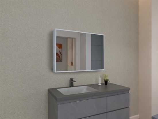 ESBANO Зеркальный шкаф с подсветкой размер: 90х70х14 - фото 218508