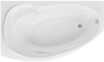 AQUANET Jersey Ванна акриловая асимметричная встраиваемая / пристенная размер 170x100 см с каркасом L, белый - фото 219018