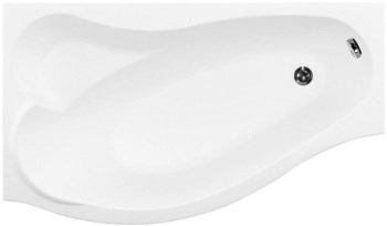 AQUANET Palma Ванна акриловая асимметричная встраиваемая / пристенная размер 170x100 см с каркасом L, белый - фото 219307