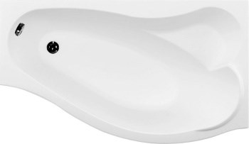 AQUANET Palma Ванна акриловая асимметричная встраиваемая / пристенная размер 170x100 см с каркасом R, белый - фото 219318