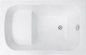 AQUANET Seed Ванна акриловая прямоугольная встраиваемая / пристенная размер 110x70 см с каркасом, белый - фото 219354