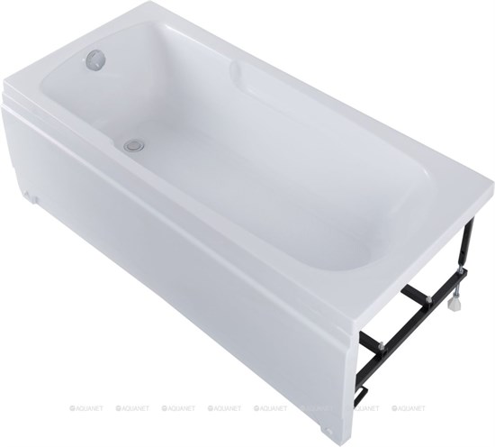 AQUANET Extra Ванна акриловая прямоугольная встраиваемая / пристенная размер 150x70 см с каркасом, белый - фото 219579