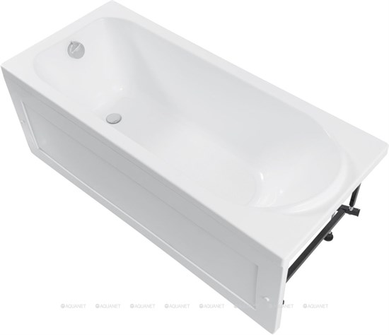 AQUANET Nord Ванна акриловая прямоугольная встраиваемая / пристенная размер 160x70 см с каркасом, белый - фото 219663