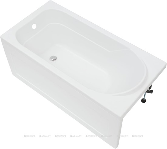 AQUANET West Ванна акриловая прямоугольная встраиваемая / пристенная размер 130x70 см с каркасом, белый - фото 219700