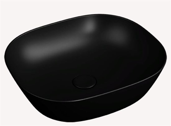 VITRA Plural Раковина-чаша низкая, квадратная 45 cм, цвет матовый черный 7810B483-0016 - фото 220122