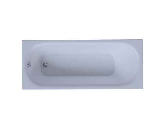 AQUATEK Лугано Ванна пристенная прямоугольная без панелей, каркаса и слив-перелива размер 170x70 см, белый - фото 222957