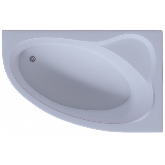 AQUATEK Фиджи Ванна пристенная R асимметричная без панелей, каркаса и слив-перелива размер 170x110 см, белый - фото 223152