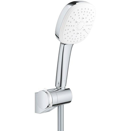 GROHE Tempesta Cube 110 Душевой набор 3 режима струи, настенный держатель, шланг 1750 мм, 8,4 л/мин, хром GROHE-27584003 - фото 224306