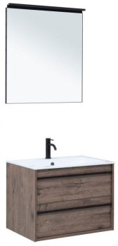 AQUANET Мебель для ванной подвесная Lino 70 Дуб Веллингтон AQUANET-271954 - фото 225153