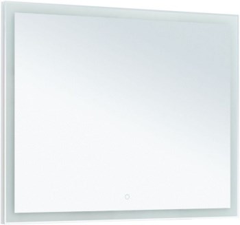 AQUANET Зеркало Гласс 100 белый LED - фото 226462