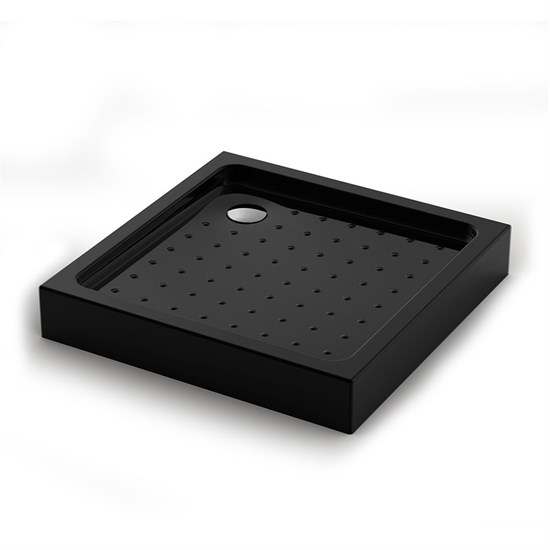 VECONI Душевой поддон квадратный Tezeo acrylic TZ-52B, 800x800x150, акрил, черный TZ52B-80-C5 - фото 234732