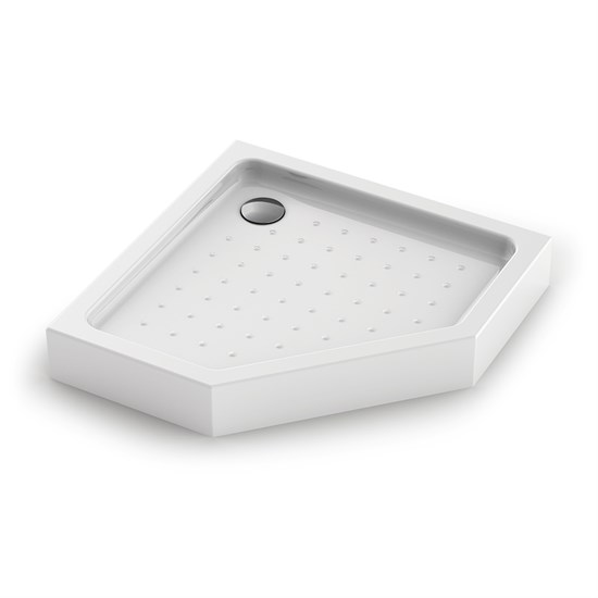 VECONI Душевой поддон пятиугольный Tezeo acrylic TZ-53, 900x900x150, акрил, белый TZ53-90-C5 - фото 234740