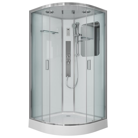 NIAGARA Premium Душевая кабина 1/4 круга размер 90x90 см, профиль - хром / стекло - прозрачное NIAGARA60010114G - фото 235788
