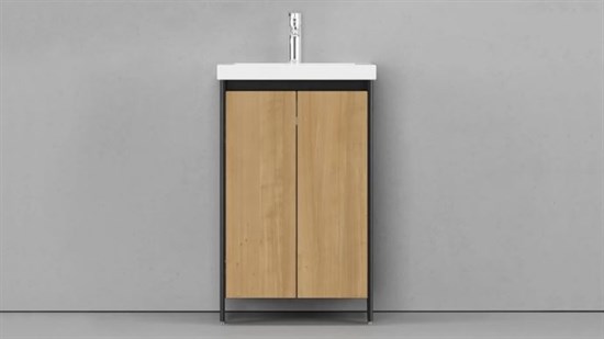 VELVEX Klaufs Тумба напольная под раковину, ширина 50 см, цвет черный / дерево tnKLA.50.2D-617.217