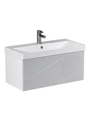 VELVEX Тумба под раковину подвесная Edge 80.1Y, графит, ширина 80 см tpEDG.80.1Y-21