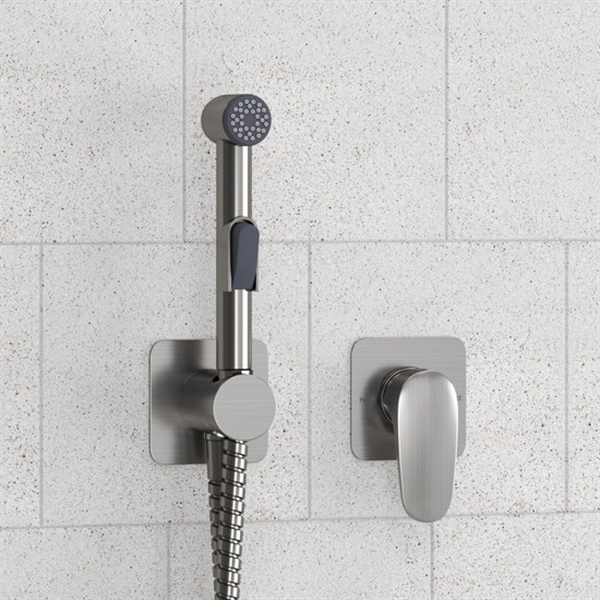 WASSERKRAFT A1451.275.100.092 Встраиваемый комплект для биде со шлангом, никель WASSERKRAFT A1451.275.100.092 - фото 246911
