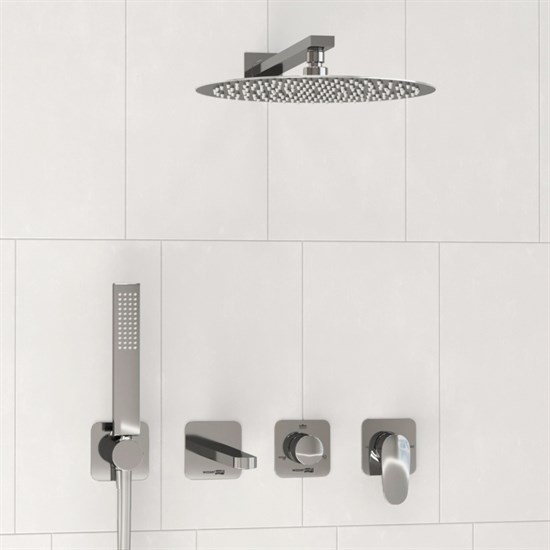 WASSERKRAFT A3151.269.270.090.116.271.087.103 Встраиваемый комплект для ванны с верхней душевой насадкой, лейкой, хром WASSERKRAFT A3151.269.270.090.116.271.087.103 - фото 246938