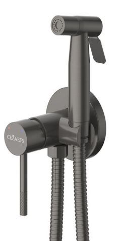 CEZARES Relax Гигиенический душ со смесителем, оружейная сталь RELAX-DIF-GM - фото 250124